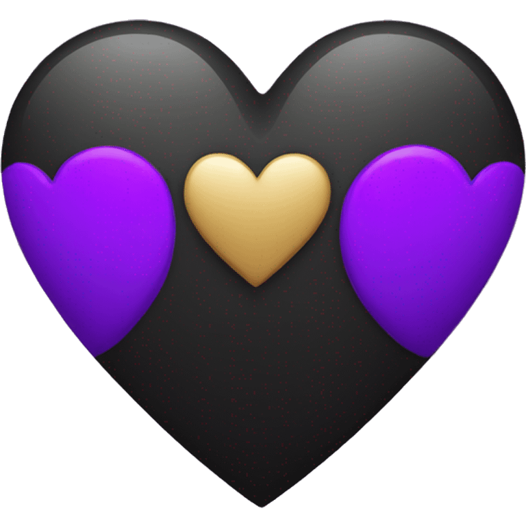 Black and Purple Heart  emoji