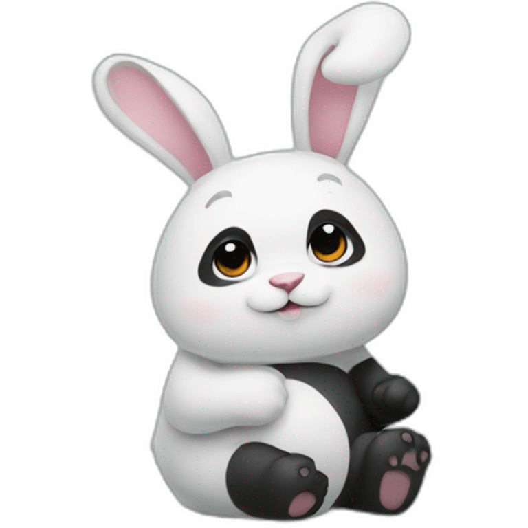 Lapin avec un panda emoji