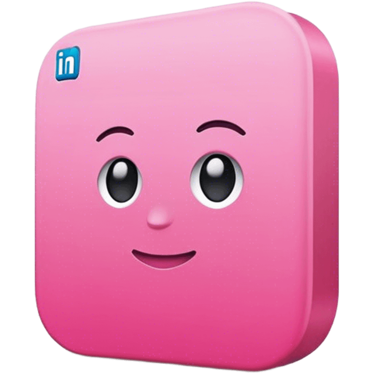 Pink Linkedin post emoji