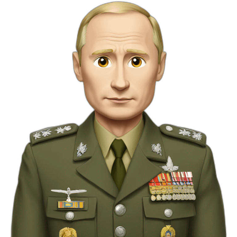 Putin in military uniform emoji