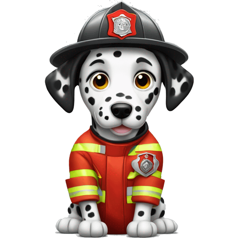 Dalmatian firefighter emoji