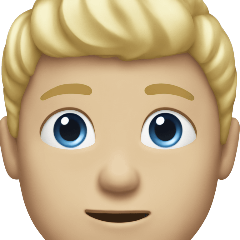 Boy with blond hair and blue eyes  emoji