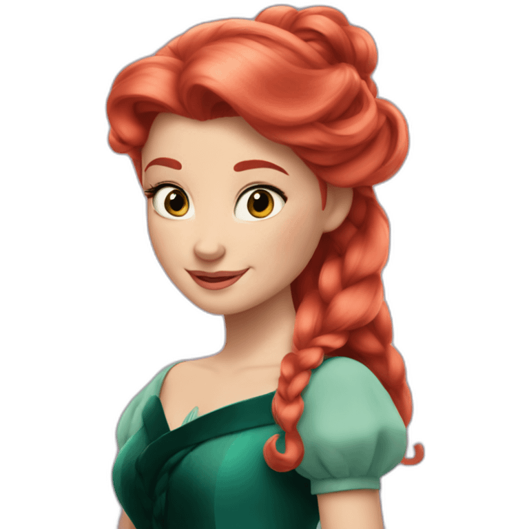 disney aurora red hair emoji