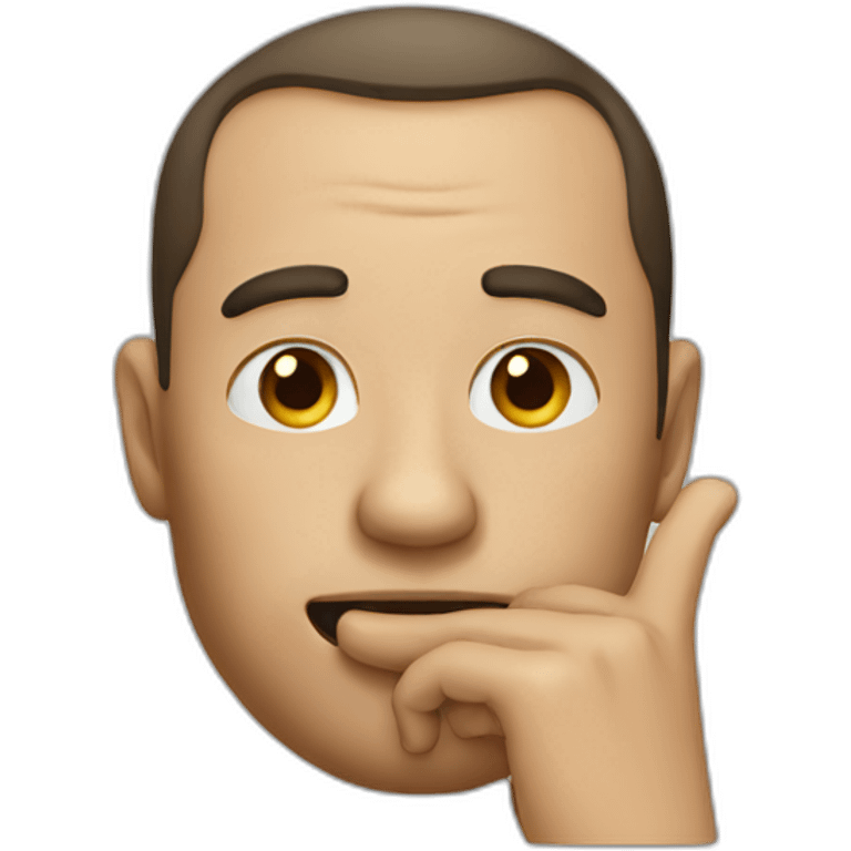 Man with one finger on his nose emoji