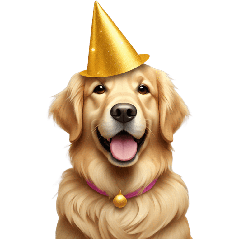 Golden retriever blanc anniversaire  emoji