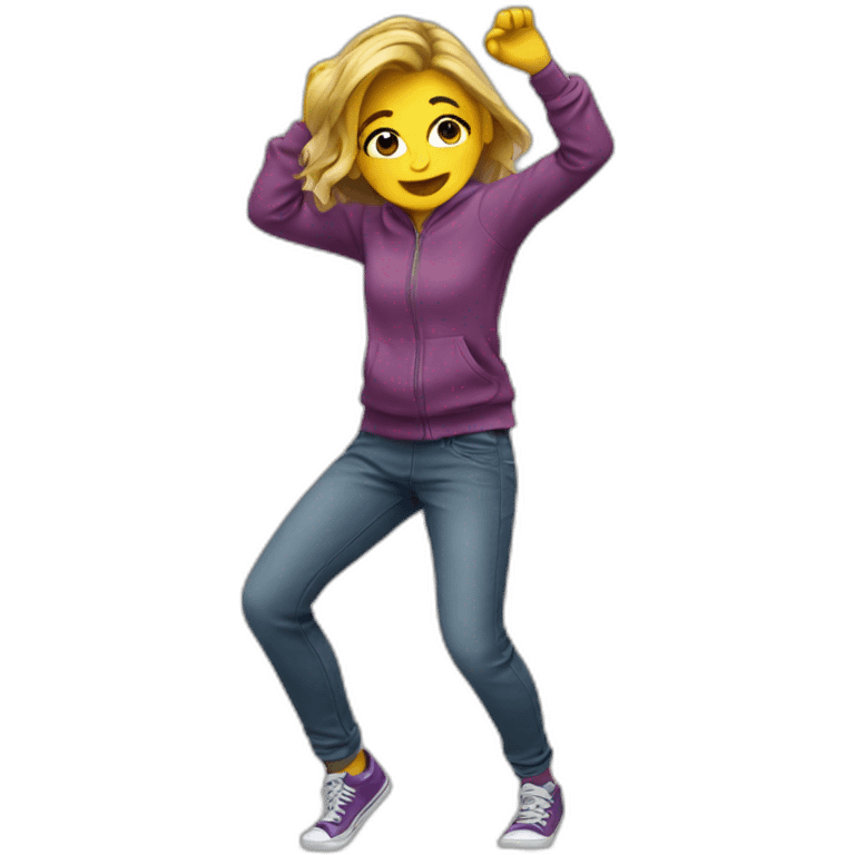 girl dabbing  emoji