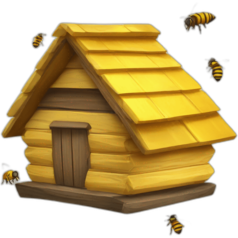 Apiary bee house emoji