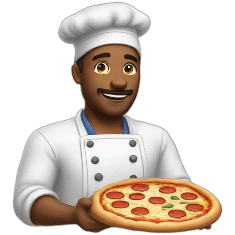 man kneadin a pizza dough emoji