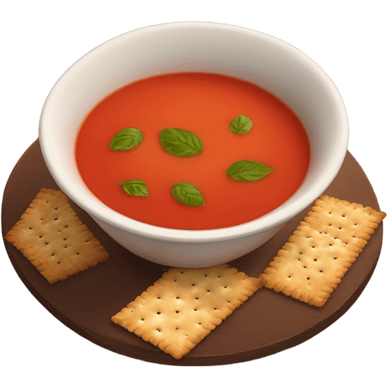 Tomato soup with crackers  emoji