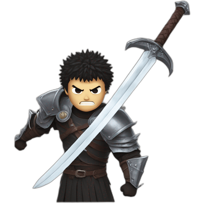 angry berserk guts carrying a huge sword on his shoulder emoji