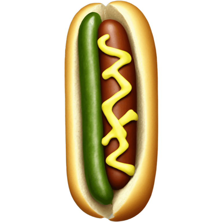 A pickle hot dog  emoji