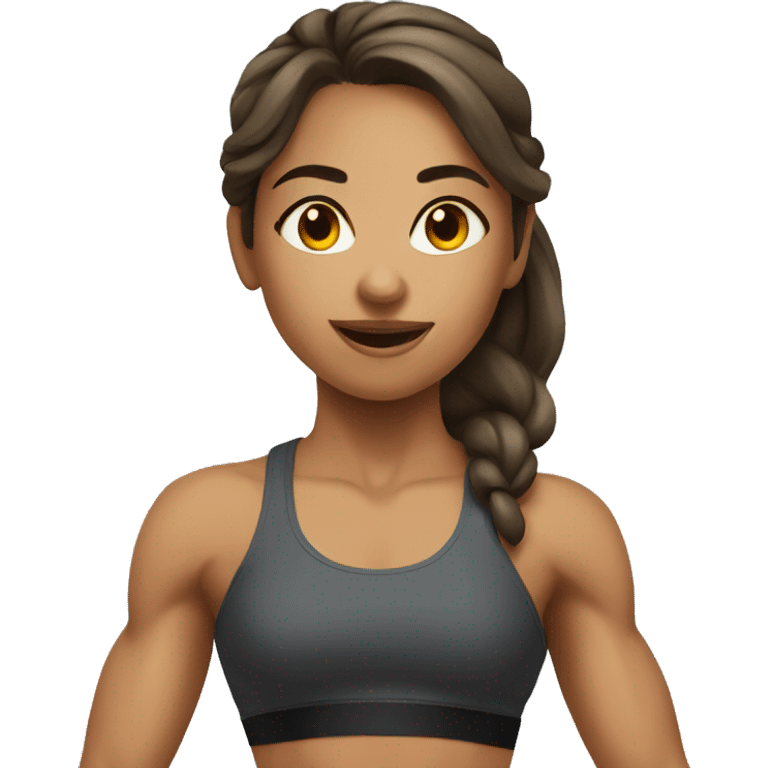 Girl doing crossfit emoji