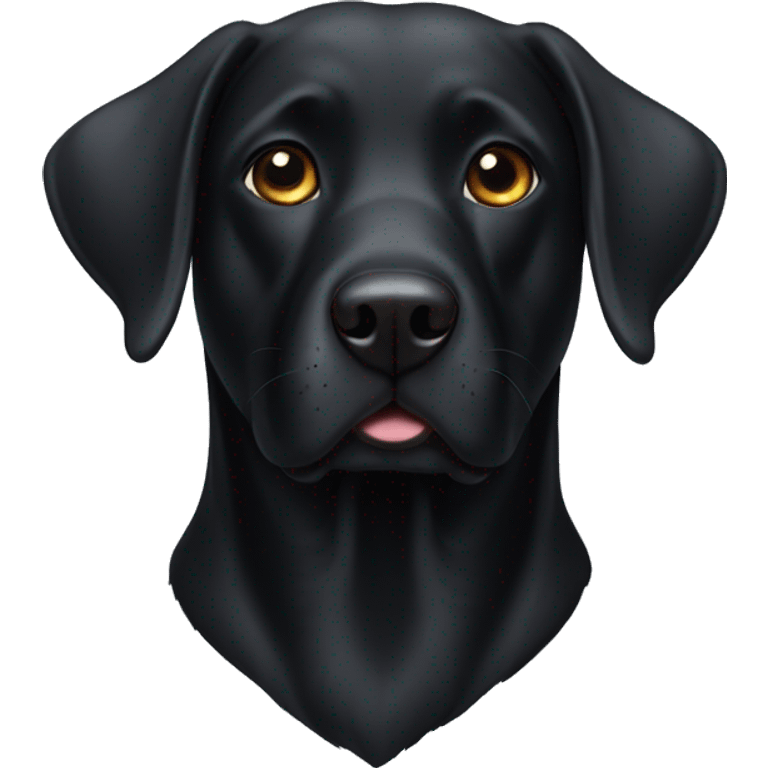 Black lab dog emoji