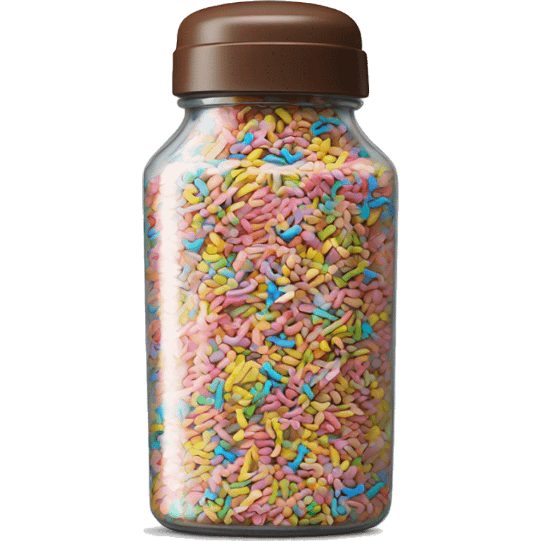 bottle of sprinkles with shaker lid emoji