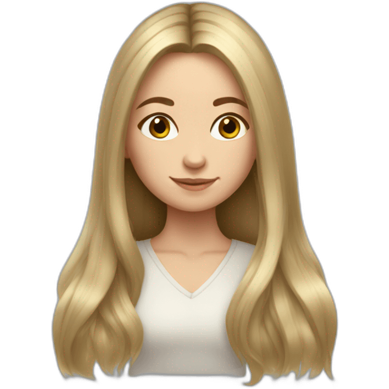 russian girl with long-shoulder hair emoji