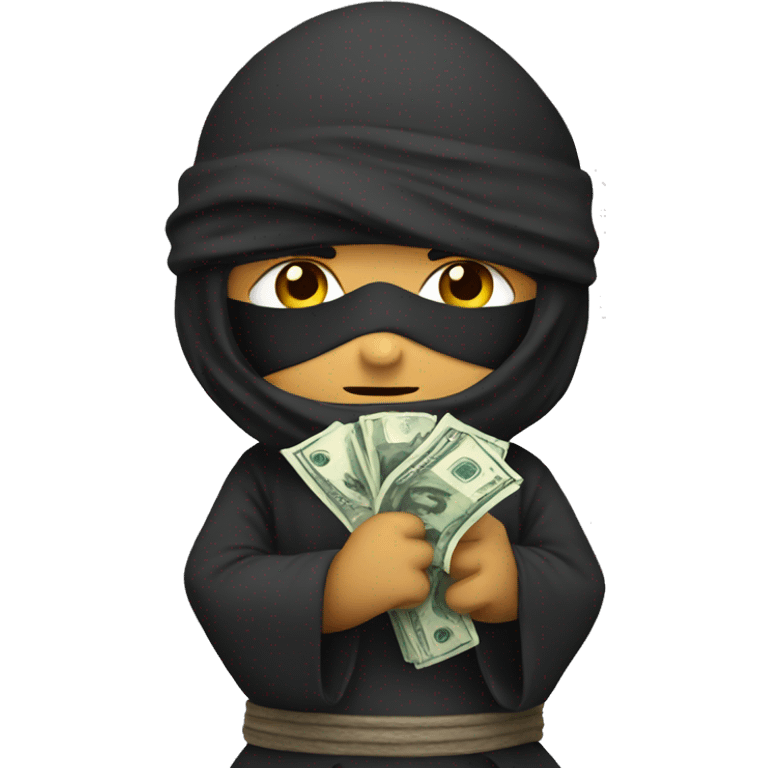 ninja with money emoji