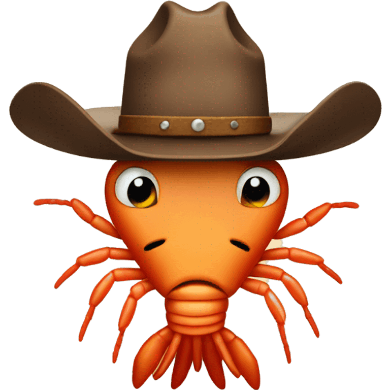 Shrimp wearing a cowboy hat  emoji