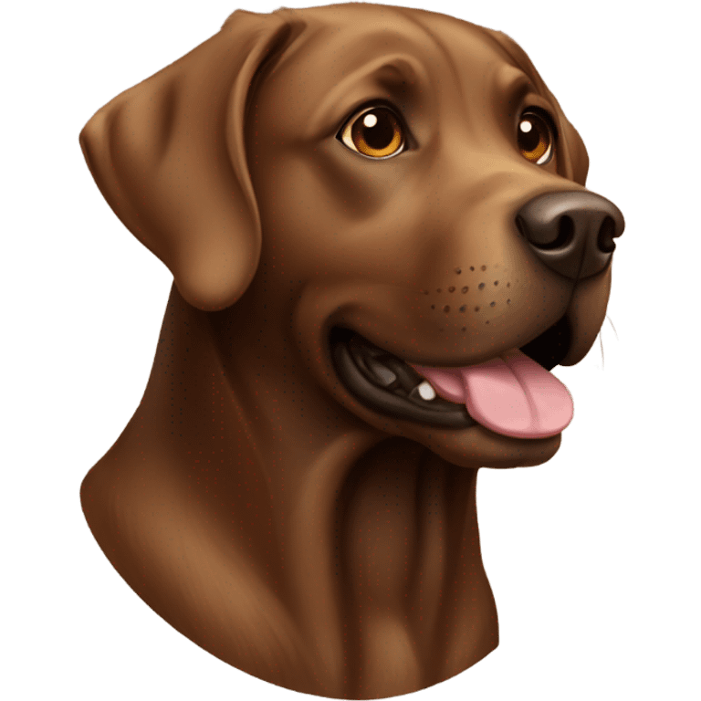 Brown Labrador retriever with sunglasses emoji