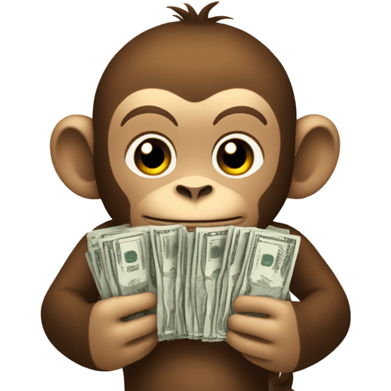 Monkey holding money emoji