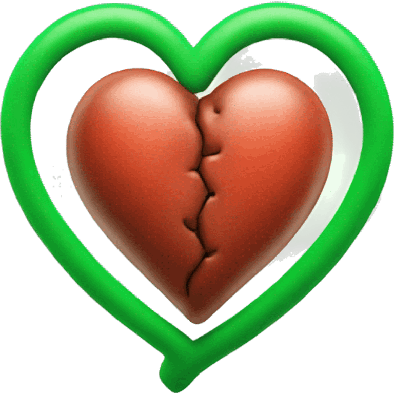 green human heart emoji