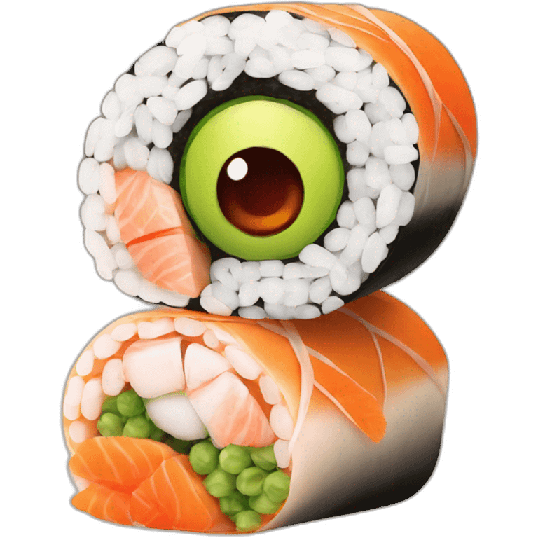 roll sushi halloween emoji