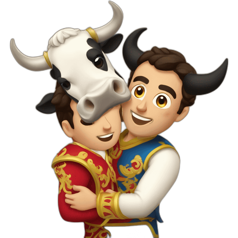 Corrida Torero and bull emoji