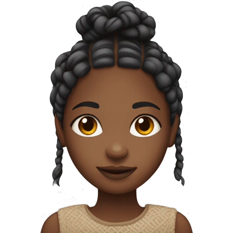 african girl with braids emoji