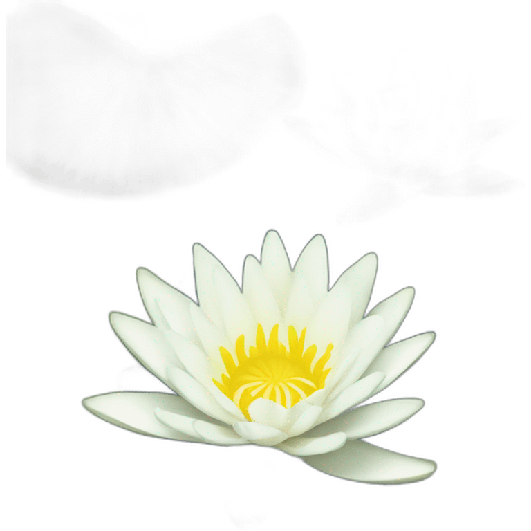 white waterlily emoji