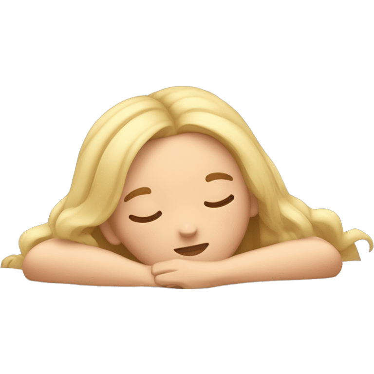 pretty blodne girl napping emoji