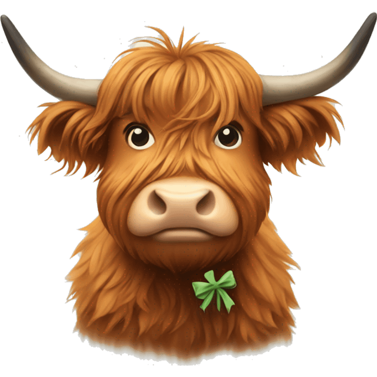 Highland cow with a bow  emoji