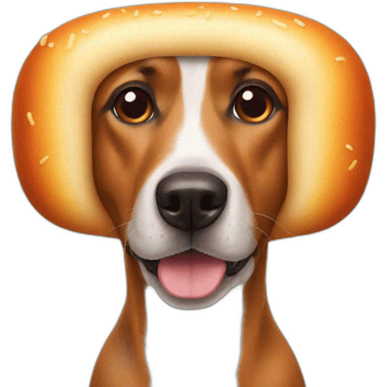 Dog in hot dog costume emoji