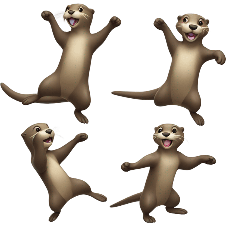 A dancing otter emoji