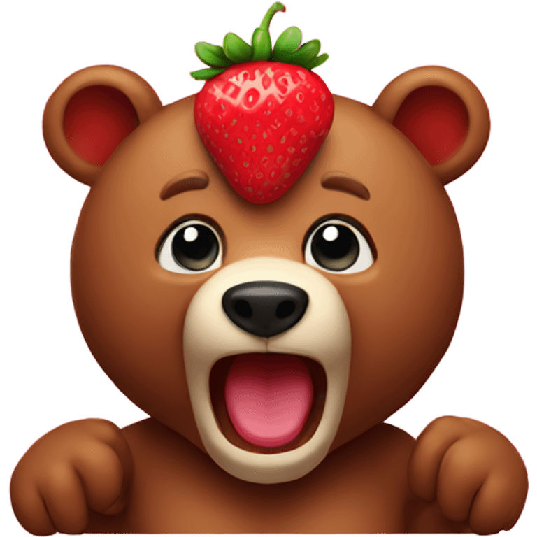 Bear strawberry  emoji