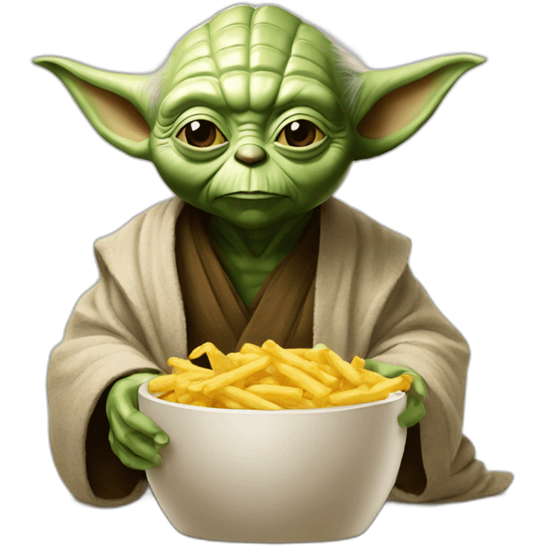 Yoda eat MCdo emoji