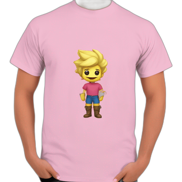 Homme dragueur t-shirt rose emoji