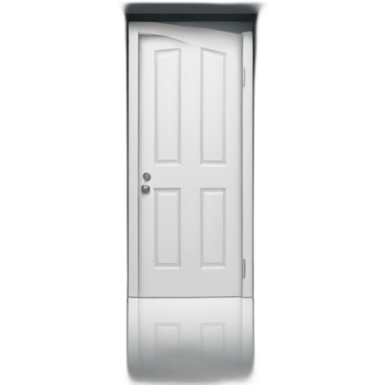 White door half opened to a dark room emoji