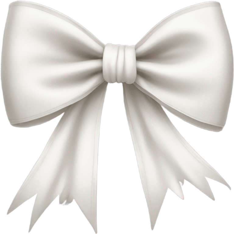 Aesthetic white bow emoji