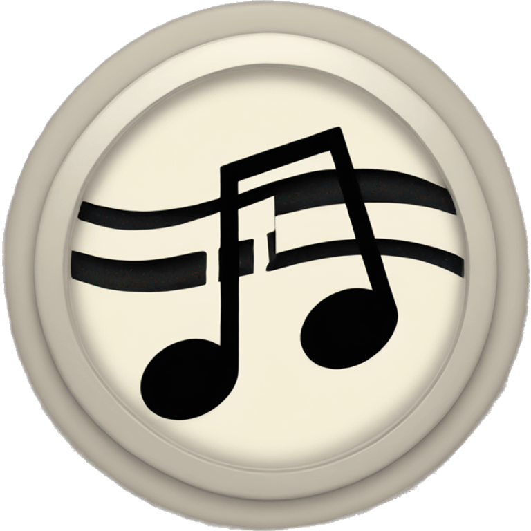 Music note with sound waves around it in a circular shape emoji