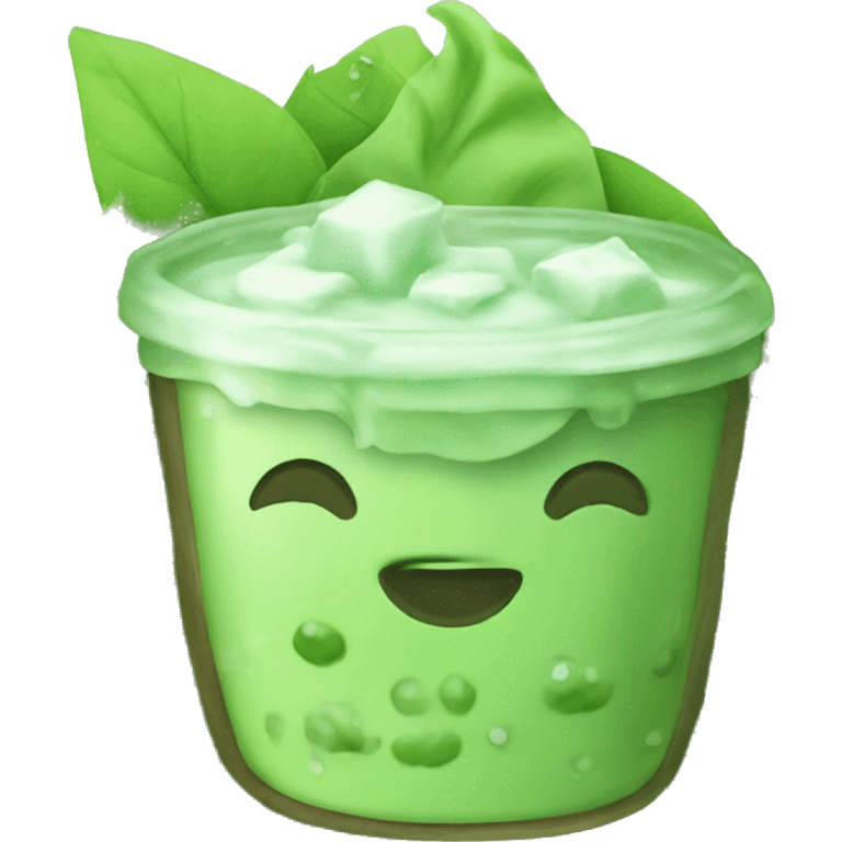 Iced matcha emoji