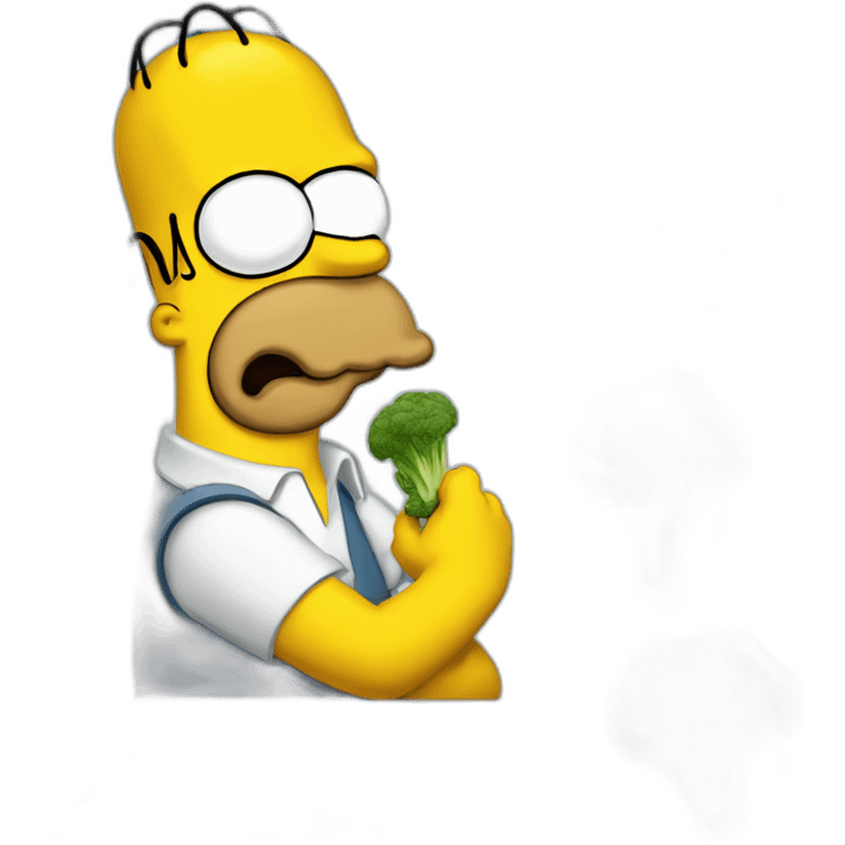 hommer simpson eating broccoli emoji