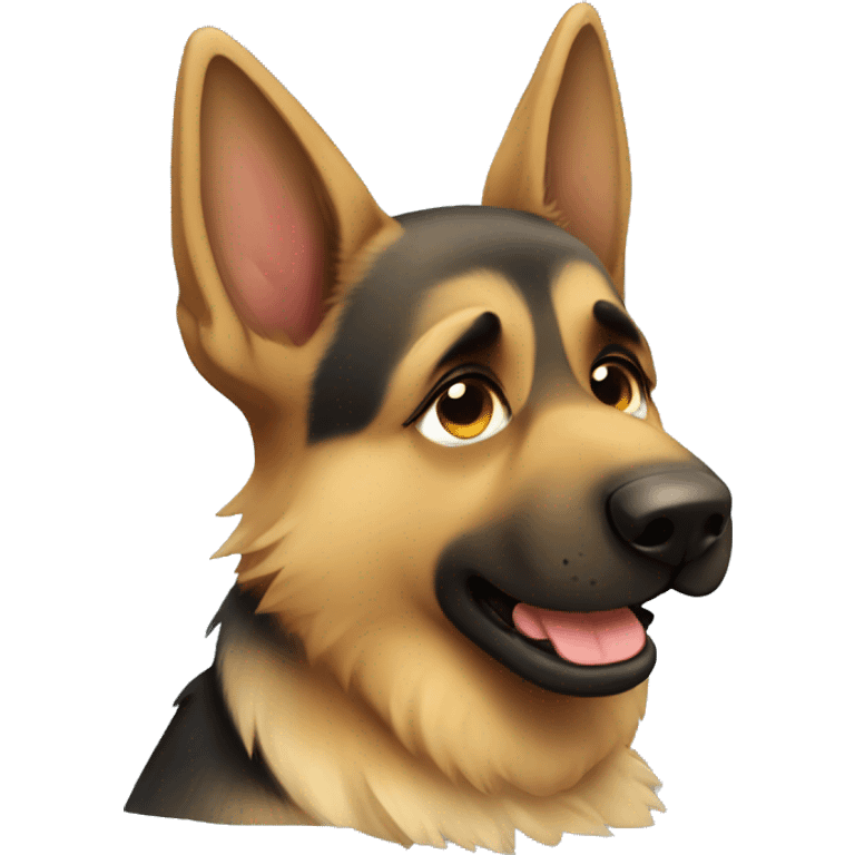 German shepherd are crying sad  emoji