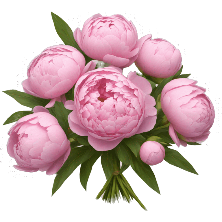 Peonies bouquet emoji