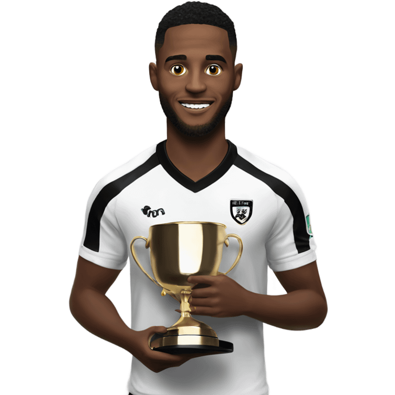 Derby county player holding trophy  emoji