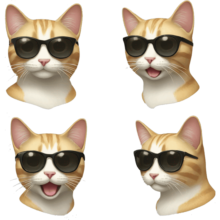 Cat with sunglasses emoji