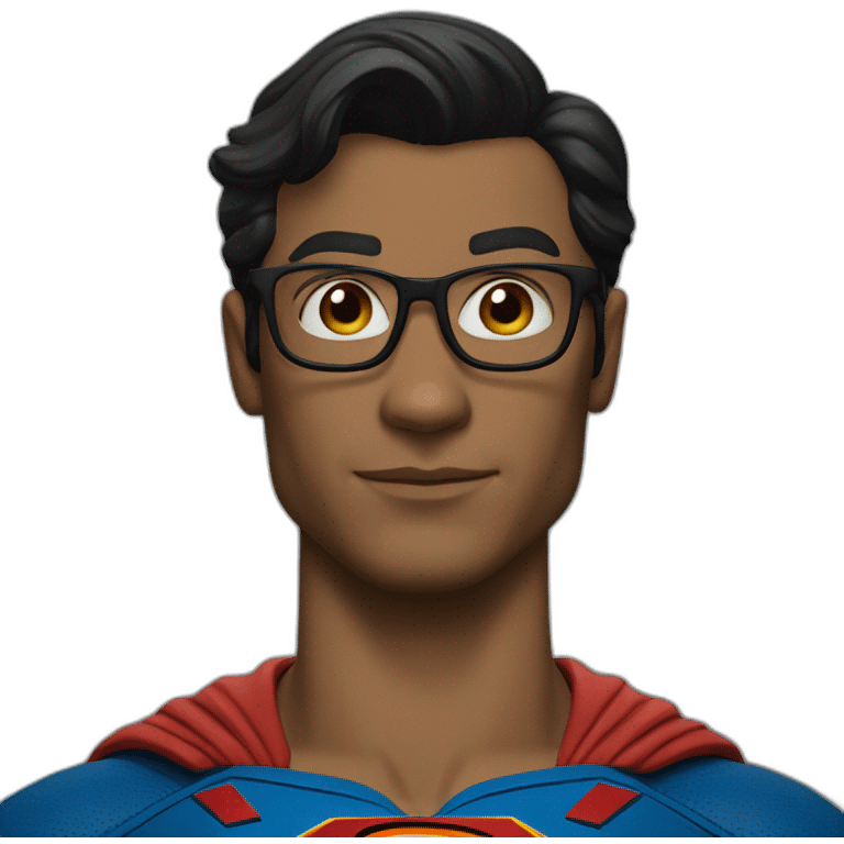 superman with glasses emoji