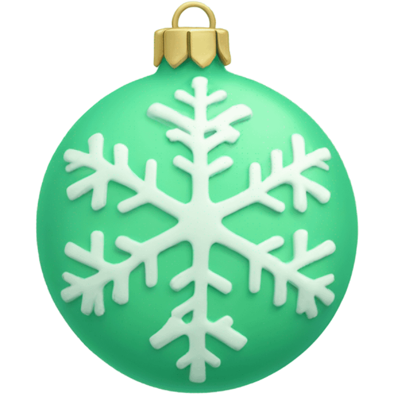 Pastel Green ornament with winter pin  emoji