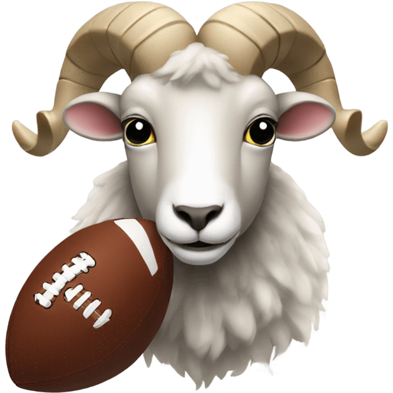 Ram with a football emoji