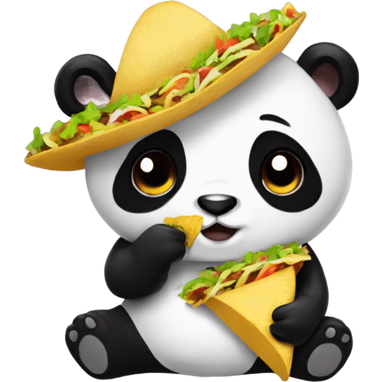 Panda eating a taco  emoji