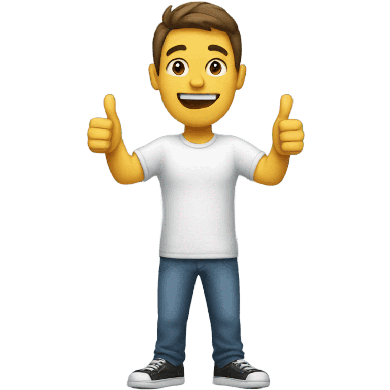 guy giving two thumbs up emoji