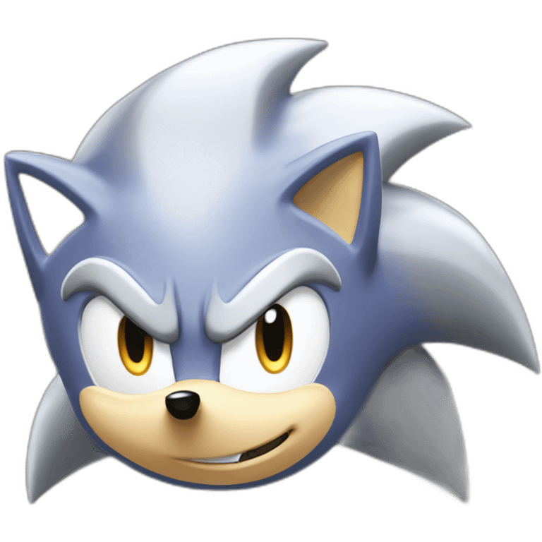 silver sonic hedgehog emoji